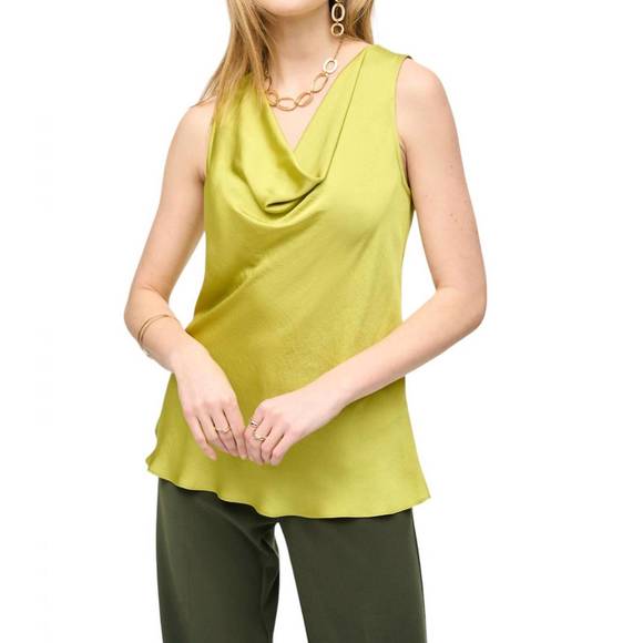 NEW JOSEPH RIBKOFF cowl neck tank top in wasabi - Picture 1 of 4